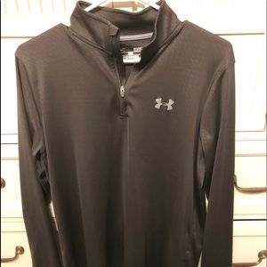 Under Armour 1/4 zip pullover. Small. Dark Green.